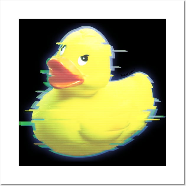 Rubber Ducky Distort Wall Art by ControllerGeek